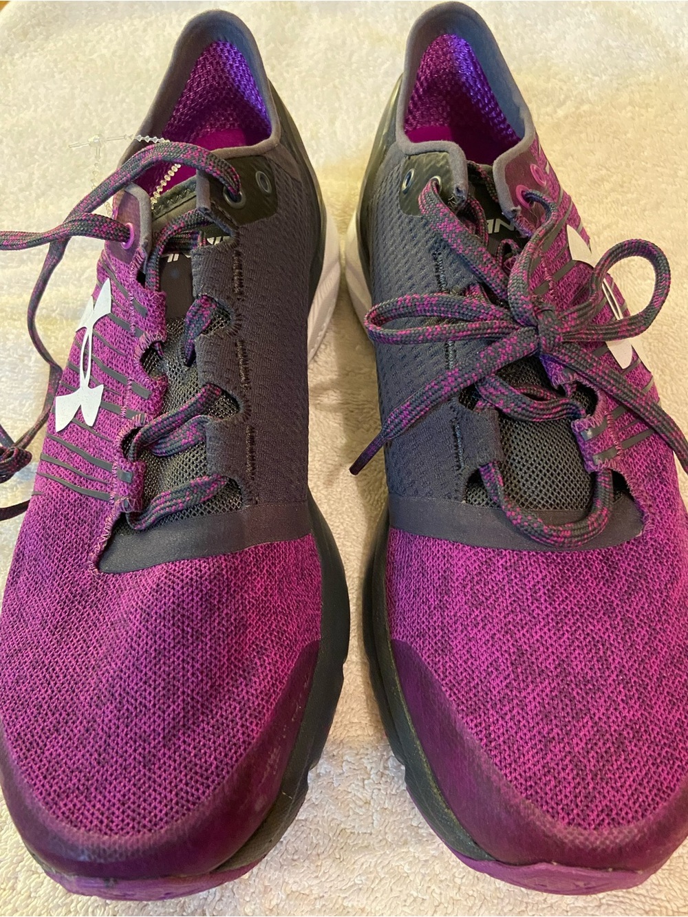 Under Armour Women's Magenta and Black Training Sneakers